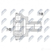 Шрус граната NTY NPZ-VW-043 1437717205 I YFZR - Изображение 2