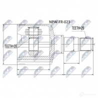 Шрус граната NTY 9 54H59I 1438924263 NPW-FR-023 - Изображение 2