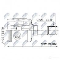 Шрус граната NTY NPW-MS-042 IYW TSH 1438924270 - Изображение 2