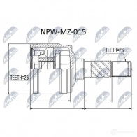 Шрус граната NTY NPW-MZ-015 1437717245 9U6 48 - Изображение 2