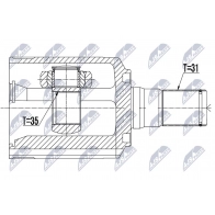 Шрус граната NTY Hyundai Santa Fe (DM) 3 Кроссовер 2.0 CRDi 4WD 185 л.с. 2012 – 2024 NPW-HY-525 NS 3B3QO