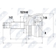 Шрус граната NTY NPZ-HY-506 OZ 4JQY Hyundai Sonata (NF) 5 Седан