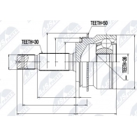 Шрус граната NTY NPZ-MS-055 EFR 82 Mitsubishi Pajero