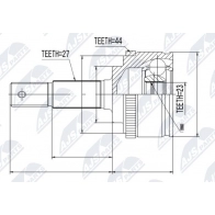 Шрус граната NTY NPZ-NS-059 Nissan Primera (P12) 3 Хэтчбек 7 R7U8WL