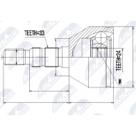 Шрус граната NTY Opel Astra (H) 3 Универсал 1.7 CDTI (L35) 101 л.с. 2004 – 2010 NPZ-PL-025 2F M3DL