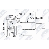 Шрус граната NTY Toyota Prius NPZ-TY-004 G3ZR B2