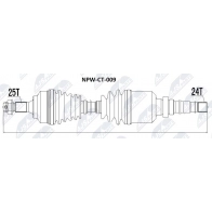 Приводной вал NTY NPW-CT-009 Citroen C4 Picasso 1 (UD, PF2) Минивэн 1.6 HDi 109 л.с. 2007 – 2013 XU922Q Q