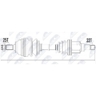 Приводной вал NTY NPW-CT-018 Citroen Berlingo 1 (M49) 1996 – 2008 ZH9 07