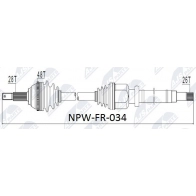 Приводной вал NTY NPW-FR-034 RP IMT Ford Transit 6 (FA) Фургон 2.0 DI (FAE. FAF. FAG) 100 л.с. 2000 – 2006