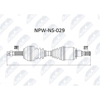 Приводной вал NTY VO5 UF NPW-NS-029 Nissan Navara (D40) 2 Пикап 2д 2.5 dCi 190 л.с. 2010 – наст. время