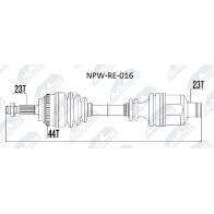 Приводной вал NTY 1440421913 NPW-RE-016 LL1 XB