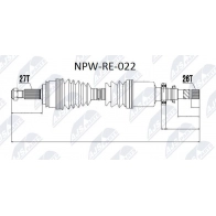 Приводной вал NTY IAL Z6 1440421916 NPW-RE-022