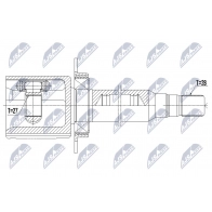 Приводной вал NTY NPW-VV-134 J VW5H 1440422020