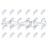 Приводной вал NTY Volvo V60 1 (155) Универсал 2.0 D4 181 л.с. 2013 – 2015 NPW-VV-137 5AXF SS