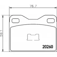 Тормозные колодки, дисковые, комплект HELLA PAGID 20 260 8DB 355 007-031 7042D108 3720286