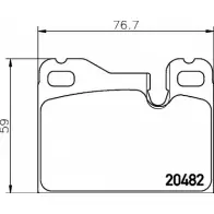 Тормозные колодки, дисковые, комплект HELLA PAGID 8DB 355 008-131 3720385 2048 2 7045D252