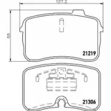 Тормозные колодки, дисковые, комплект HELLA PAGID 3720392 8DB 355 008-201 21306 2121 9