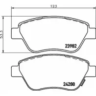 Тормозные колодки, дисковые, комплект HELLA PAGID 8DB 355 012-831 24288 3720814 23 982