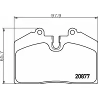 Тормозные колодки, дисковые, комплект HELLA PAGID 7158D250 8DB 355 015-671 3721095 20 877