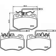 Тормозные колодки, дисковые, комплект HELLA PAGID 8DB 355 018-091 3721334 21615 21 614