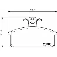 Тормозные колодки, дисковые, комплект HELLA PAGID 8DB 355 018-231 T5094 3721347 207 08