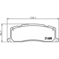 Тормозные колодки, дисковые, комплект HELLA PAGID T3010 A 8DB 355 027-181 3721833 9K3ISE