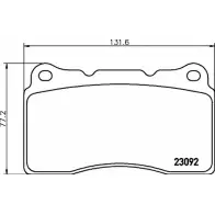 Тормозные колодки, дисковые, комплект HELLA PAGID 8DB 355 027-431 KAPRA 3721858 T 1456A