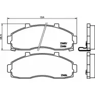 Тормозные колодки, дисковые, комплект HELLA PAGID ZL34O1 3721868 8DB 355 027-531 T1 303A