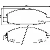 Тормозные колодки, дисковые, комплект HELLA PAGID T232 9A 8DB 355 028-921 4XTUEU 3722007