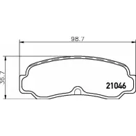 Тормозные колодки, дисковые, комплект HELLA PAGID FOC3R 8DB 355 028-961 T30 66A 3722011