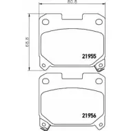 Тормозные колодки, дисковые, комплект HELLA PAGID 8DB 355 029-001 T 3119A 3722015 X5AR4X3
