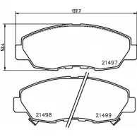 Тормозные колодки, дисковые, комплект HELLA PAGID 8DB 355 029-121 3722027 T30 23A DBWQW5