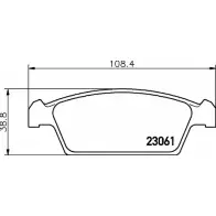 Тормозные колодки, дисковые, комплект HELLA PAGID 3722041 8DB 355 029-261 ZMO75 T30 91A