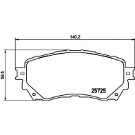 Тормозные колодки, дисковые, комплект HELLA PAGID 8DB 355 029-321 RRW33L9 3722047 T2 284A