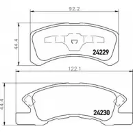 Тормозные колодки, дисковые, комплект HELLA PAGID 3722096 VNNX2C T15 20A 8DB 355 029-861
