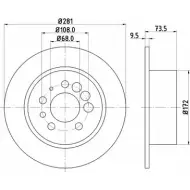 Тормозной диск HELLA PAGID 5AIAE 5 4001 3722208 8DD 355 100-891