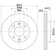 Тормозной диск HELLA PAGID 8DD 355 101-081 60QGTP 3722227 5 0617