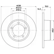 Тормозной диск HELLA PAGID 8DD 355 101-591 Land Rover Defender K2OQCO 5 2903