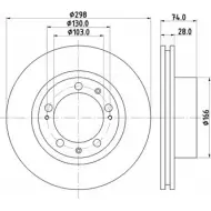 Тормозной диск HELLA PAGID 3722350 A9N9AOB 5262 0 8DD 355 102-311