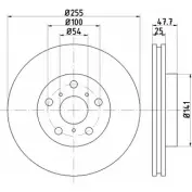 Тормозной диск HELLA PAGID 3722354 XK2K2IU 5 3620 8DD 355 102-351