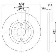 Тормозной диск HELLA PAGID AEMK5EN 3722361 8DD 355 102-421 506 09