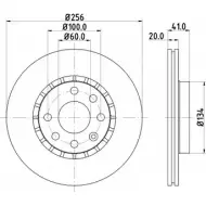 Тормозной диск HELLA PAGID 3722387 3CAS6Q1 5241 7PRO 8DD 355 102-681