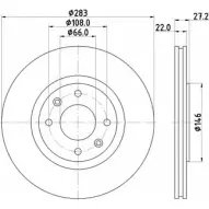 Тормозной диск HELLA PAGID OMC8KH 3722419 5 0622 8DD 355 103-001