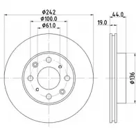 Тормозной диск HELLA PAGID 5 1113 3722429 YSVSOHO 8DD 355 103-101