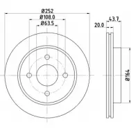 Тормозной диск HELLA PAGID 8DD 355 103-391 51027 PRO 3722458 9A77WB2