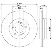 Тормозной диск HELLA PAGID 8DD 355 103-421 P997C 5 2132 Mercedes SL-Class (R129) 1 Кабриолет 3.2 320 (1263) 231 л.с. 1993 – 2001