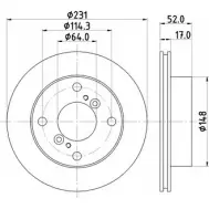 Тормозной диск HELLA PAGID 8DD 355 103-591 3722478 534 05 4YWS1