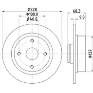 Тормозной диск HELLA PAGID 8DD 355 103-621 9OC4V1 5400 6 3722481