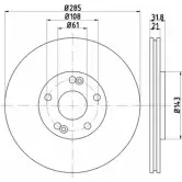 Тормозной диск HELLA PAGID U7MAJH3 5282 3 3722507 8DD 355 103-881