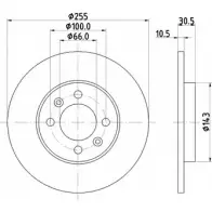 Тормозной диск HELLA PAGID 3722508 8DD 355 103-891 5281 4 4EYOF